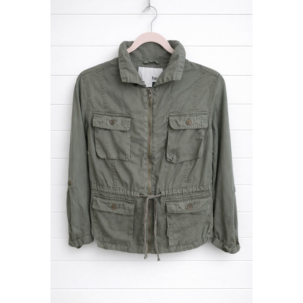 Bar lll Womens Small Olive Green Utility Military Style Lightweight Jacket